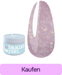 Gel für Extensions LUNA Diamond Gel № 3 Beige mit Glitzer 15 ml